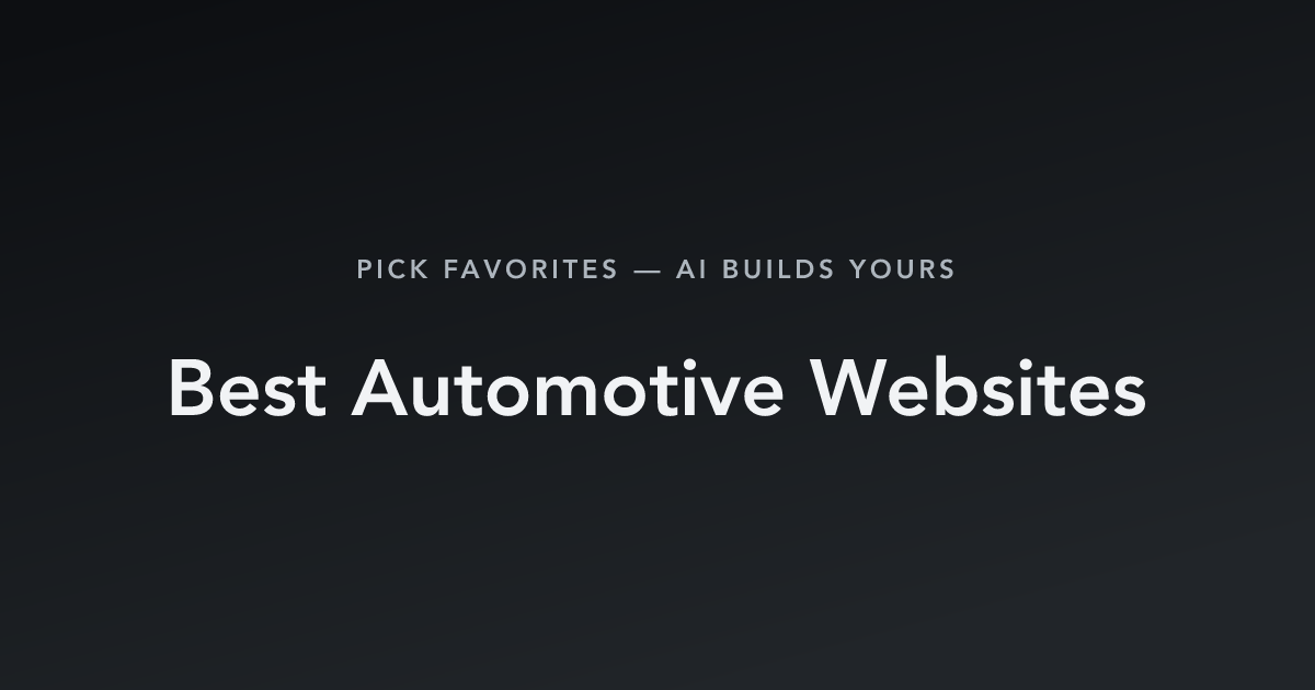 Best Automotive Websites with count