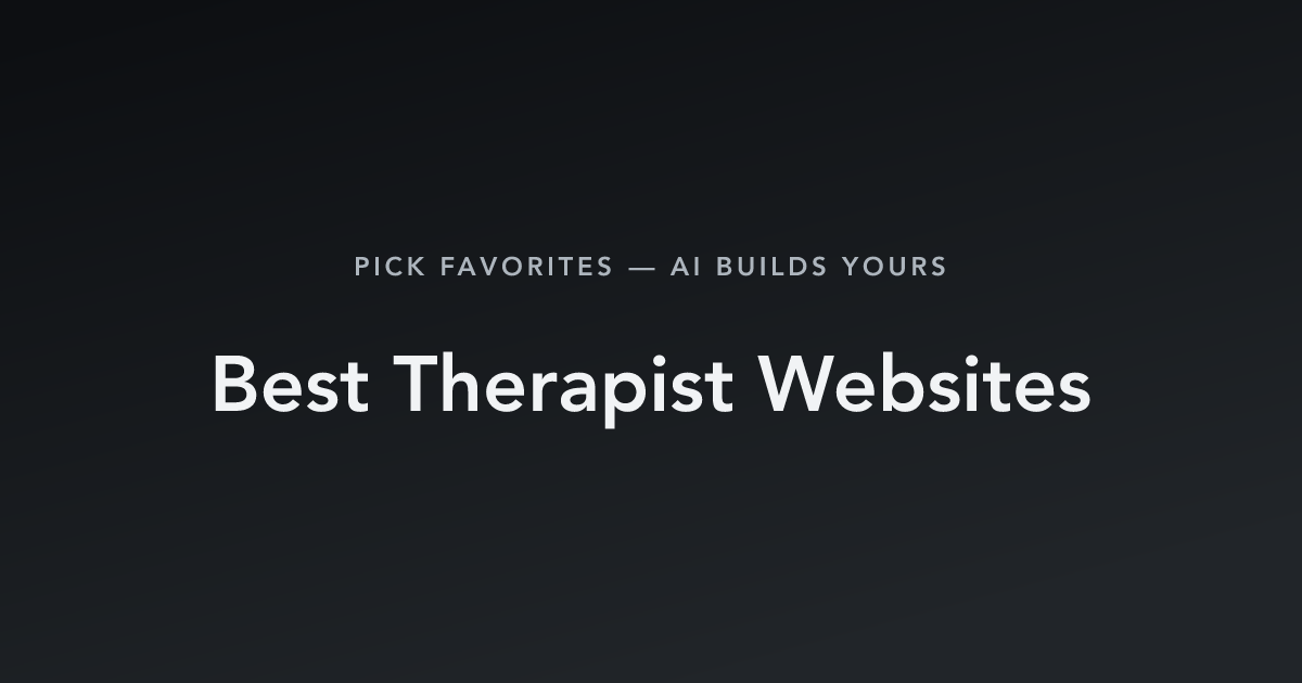 Best Therapist Websites with count