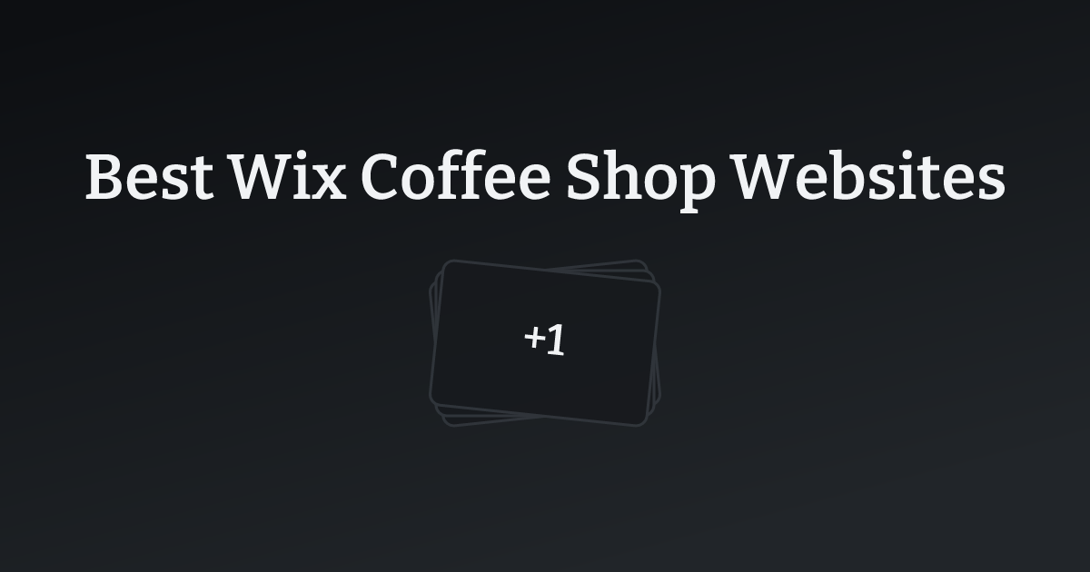 Best Wix Coffee Shop Websites with count
