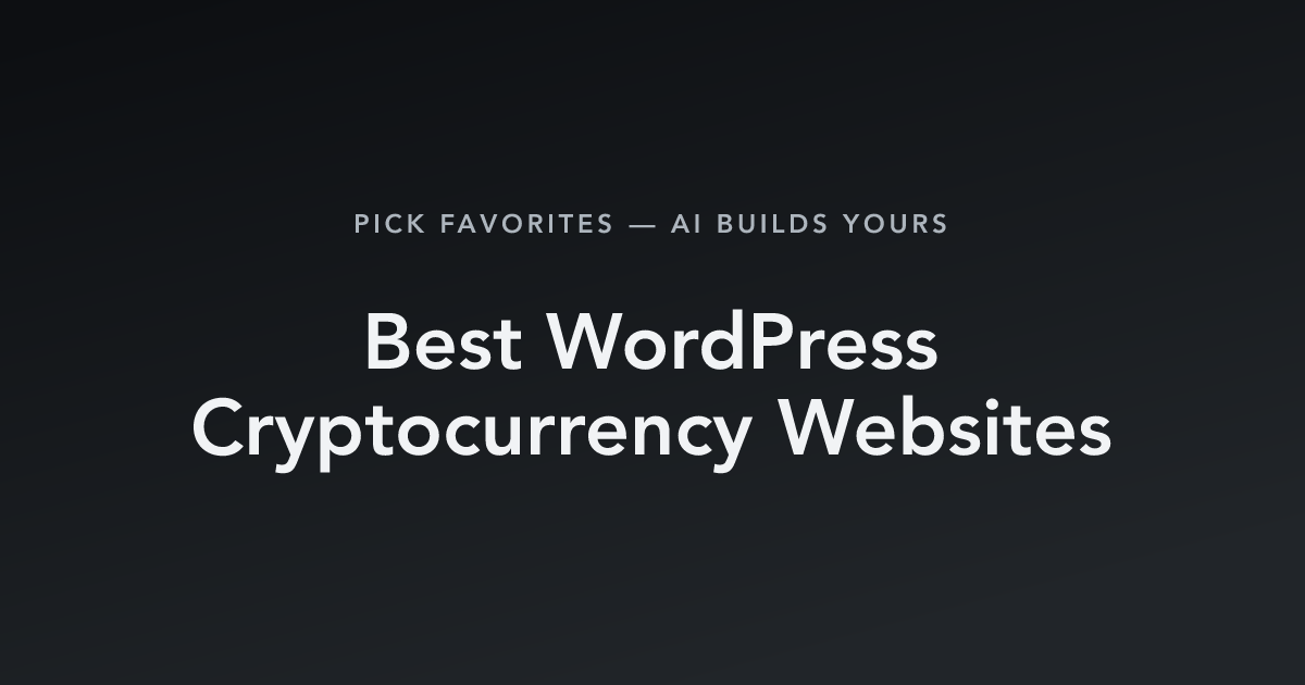 Best WordPress Cryptocurrency Websites with count