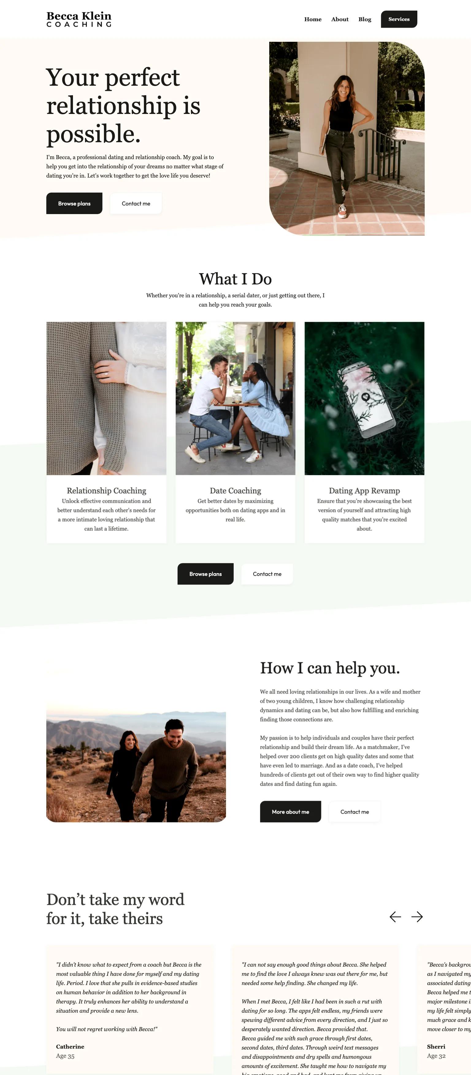 Becca Klein Coaching screenshot