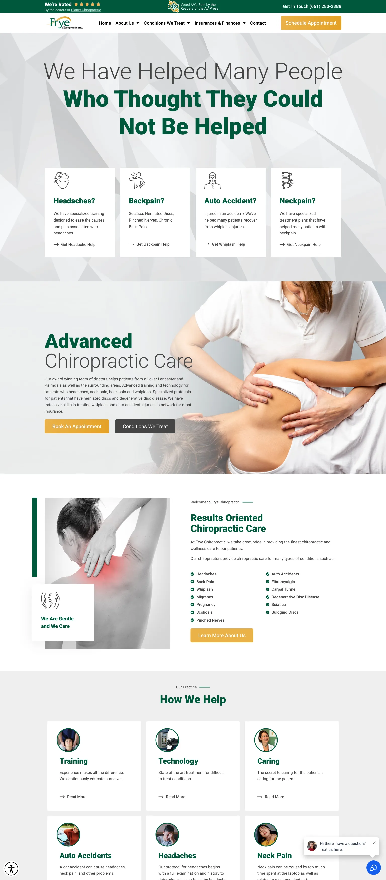 Frye Chiropractic screenshot