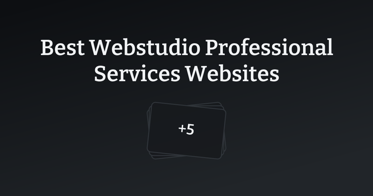 Best Webstudio Professional Services Websites with count
