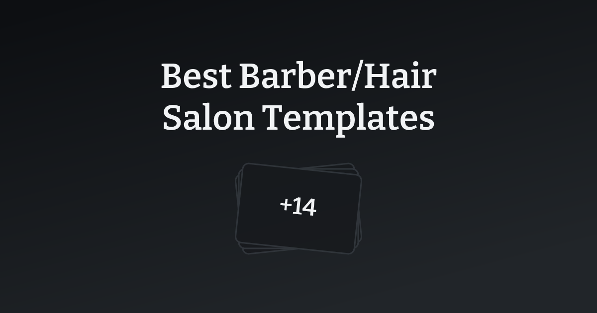 Best Barber/Hair Salon Templates with count