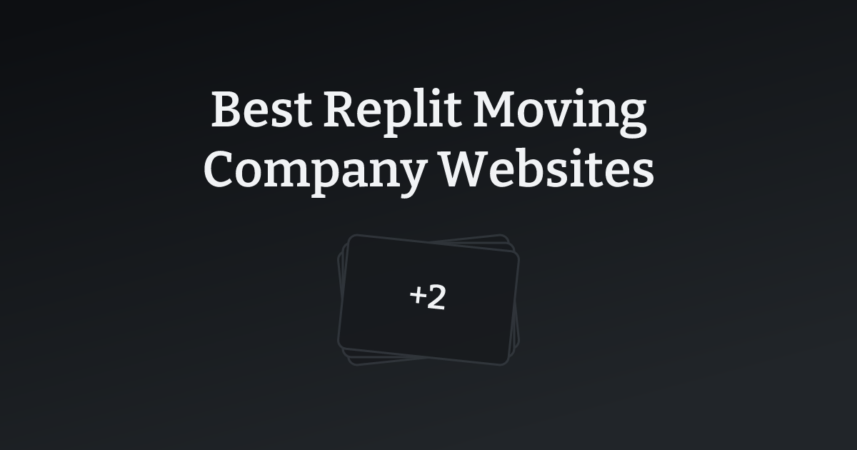 Best Replit Moving Company Websites with count