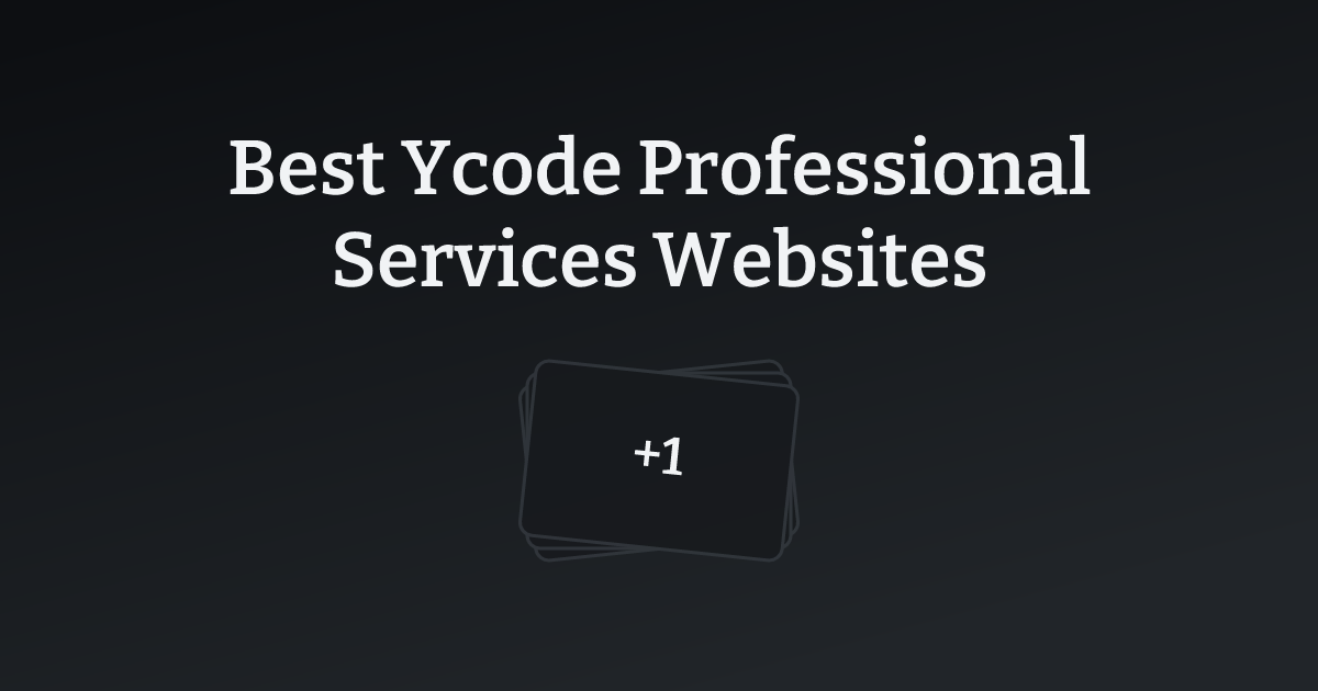Best Ycode Professional Services Websites with count