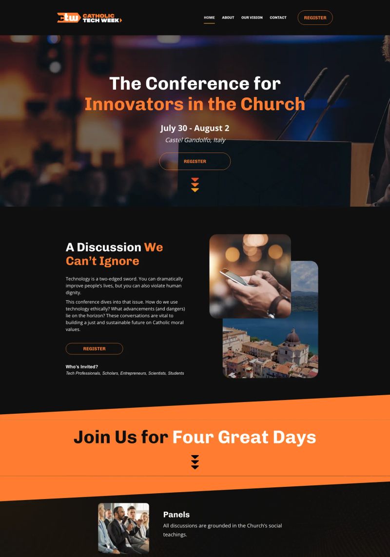 Catholic Tech Week screenshot