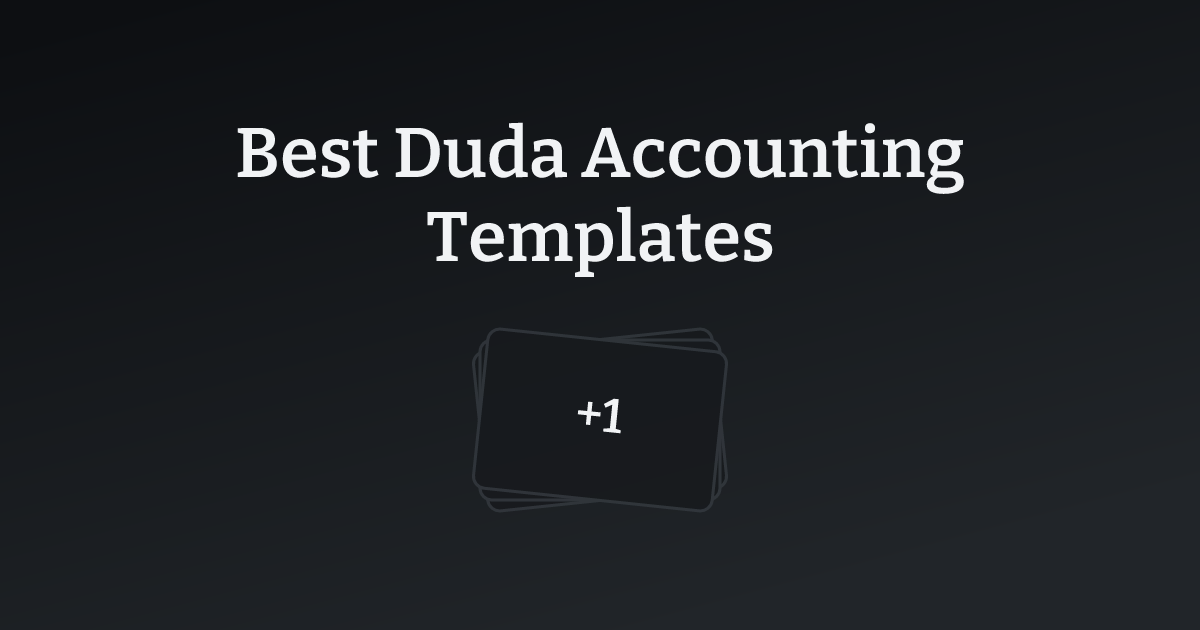 Best Duda Accounting Templates with count