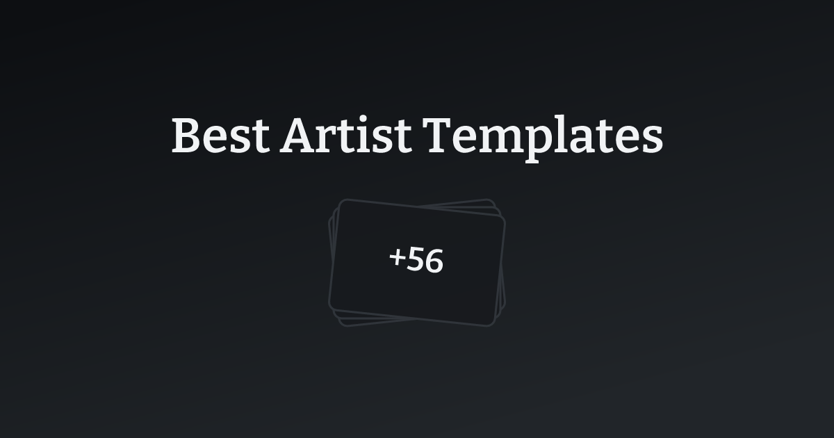Best Artist Templates with count