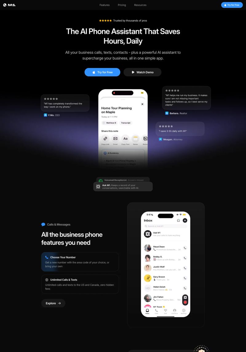 M1 App screenshot