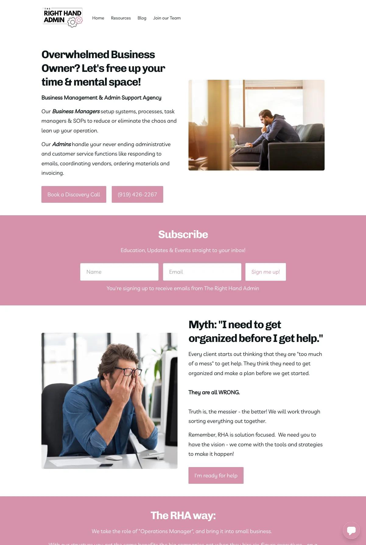 The Right Hand Admin screenshot