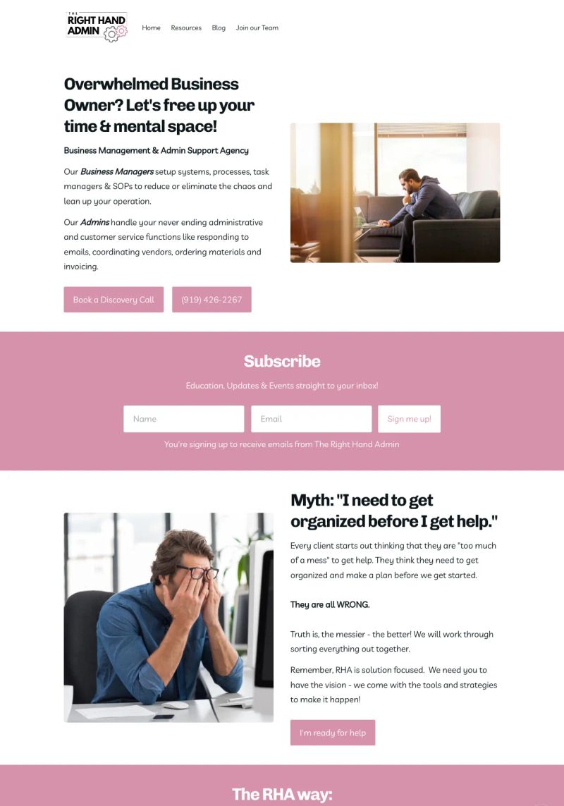 The Right Hand Admin screenshot