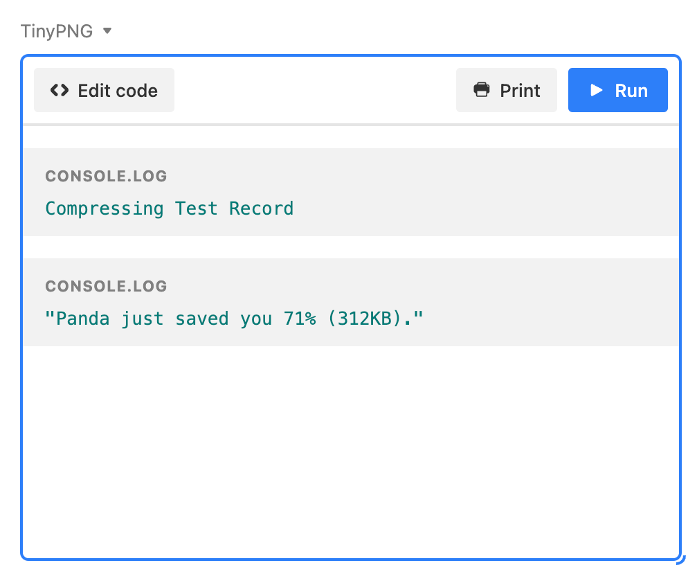 TinyPNG Airtable Output