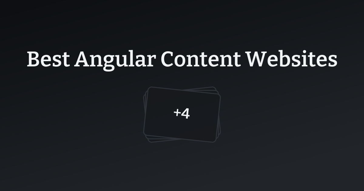 Best Angular Content Websites with count