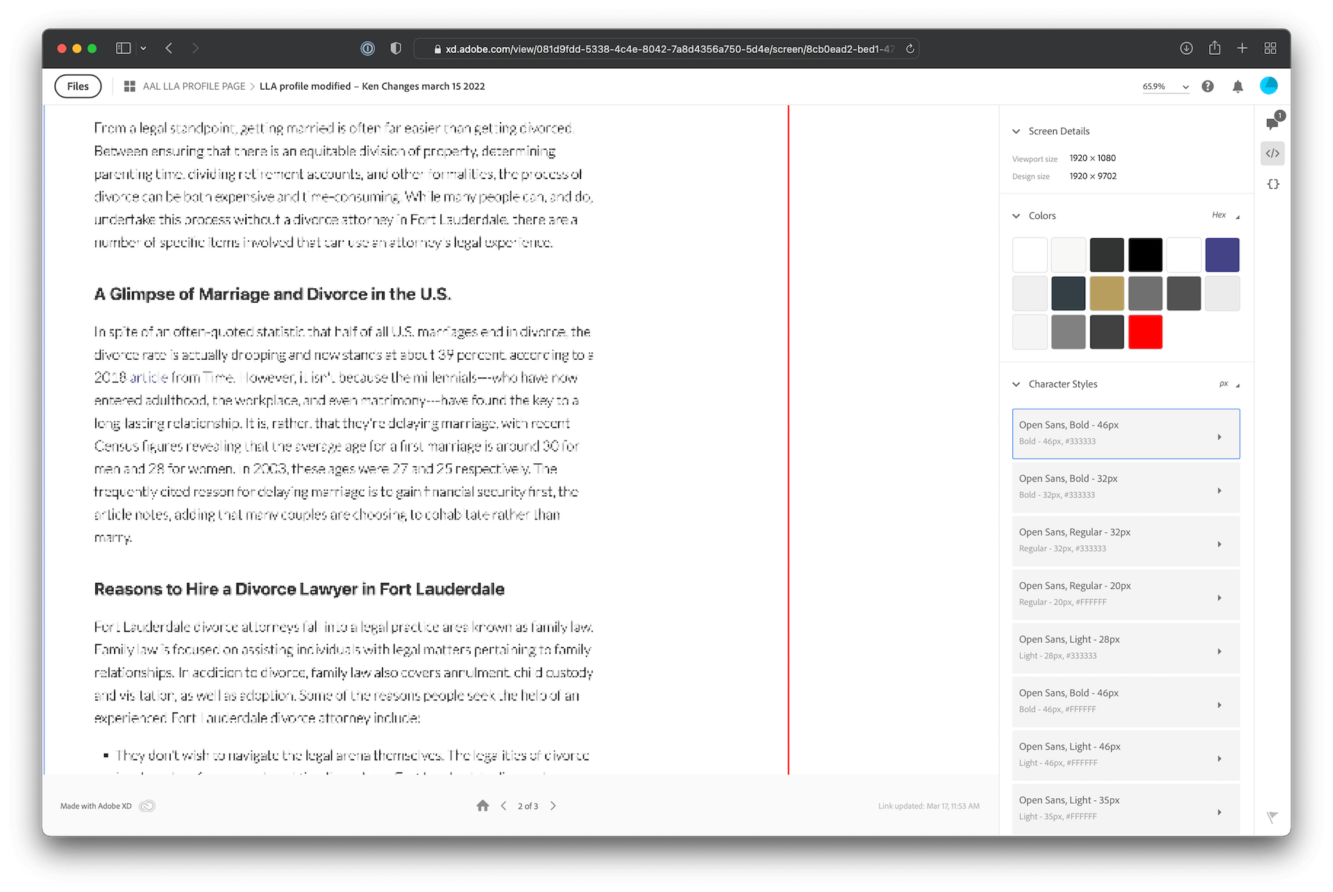 Adobe XD Design Mockup