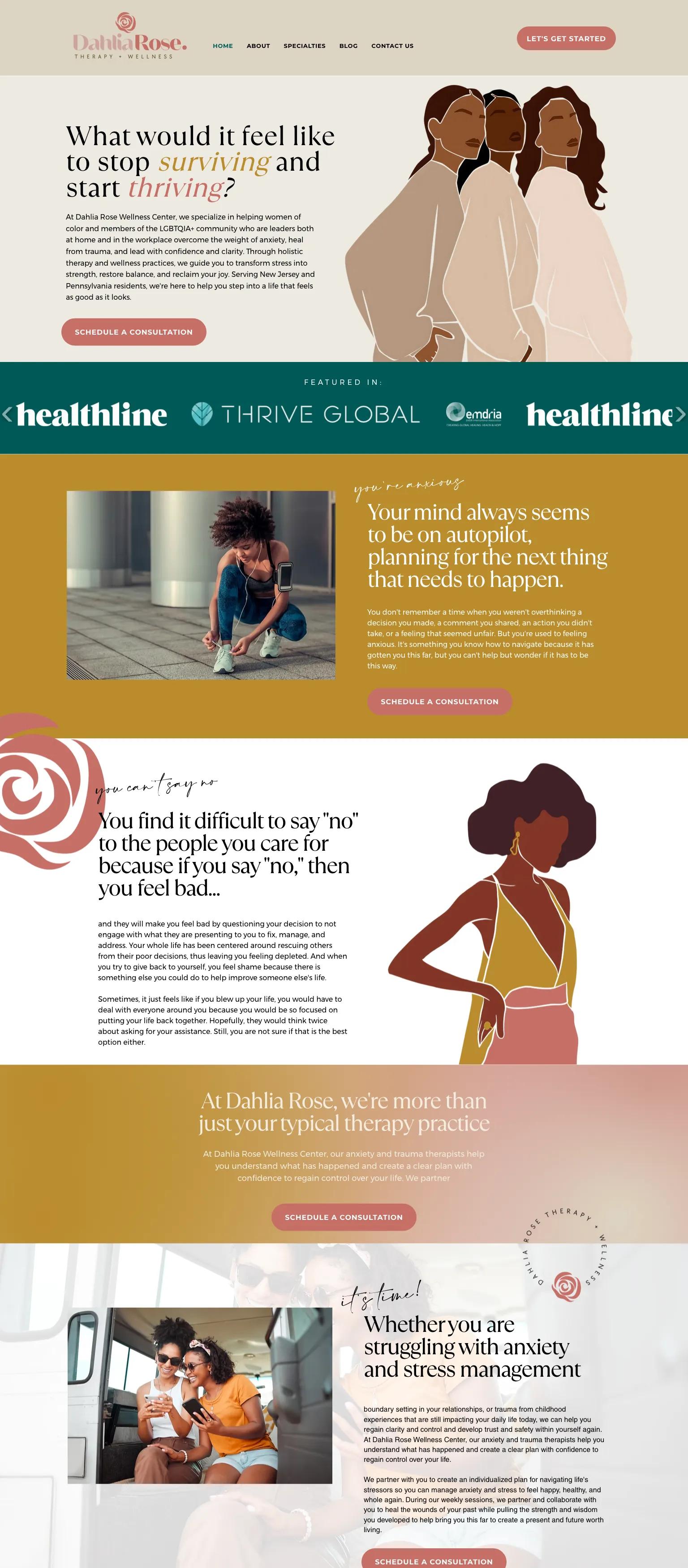 Dahlia Rose Wellness Center screenshot