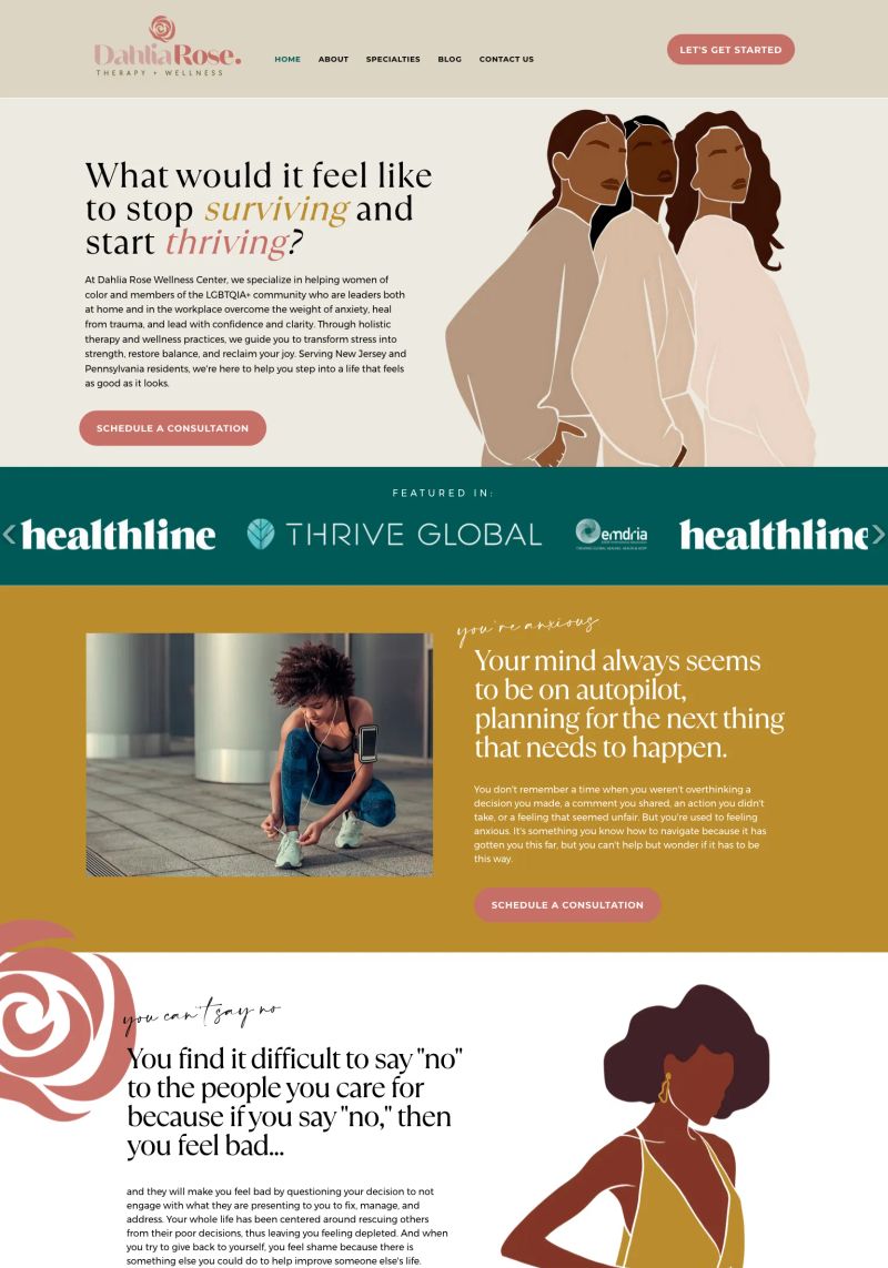 Dahlia Rose Wellness Center screenshot