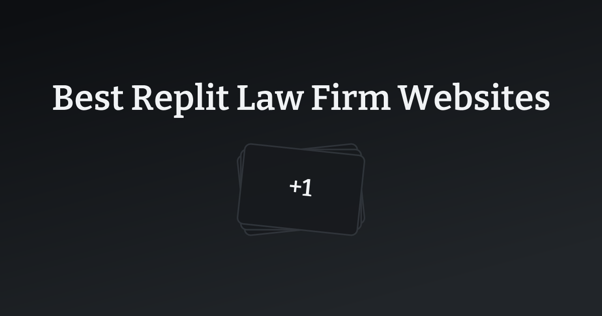 Best Replit Law Firm Websites with count