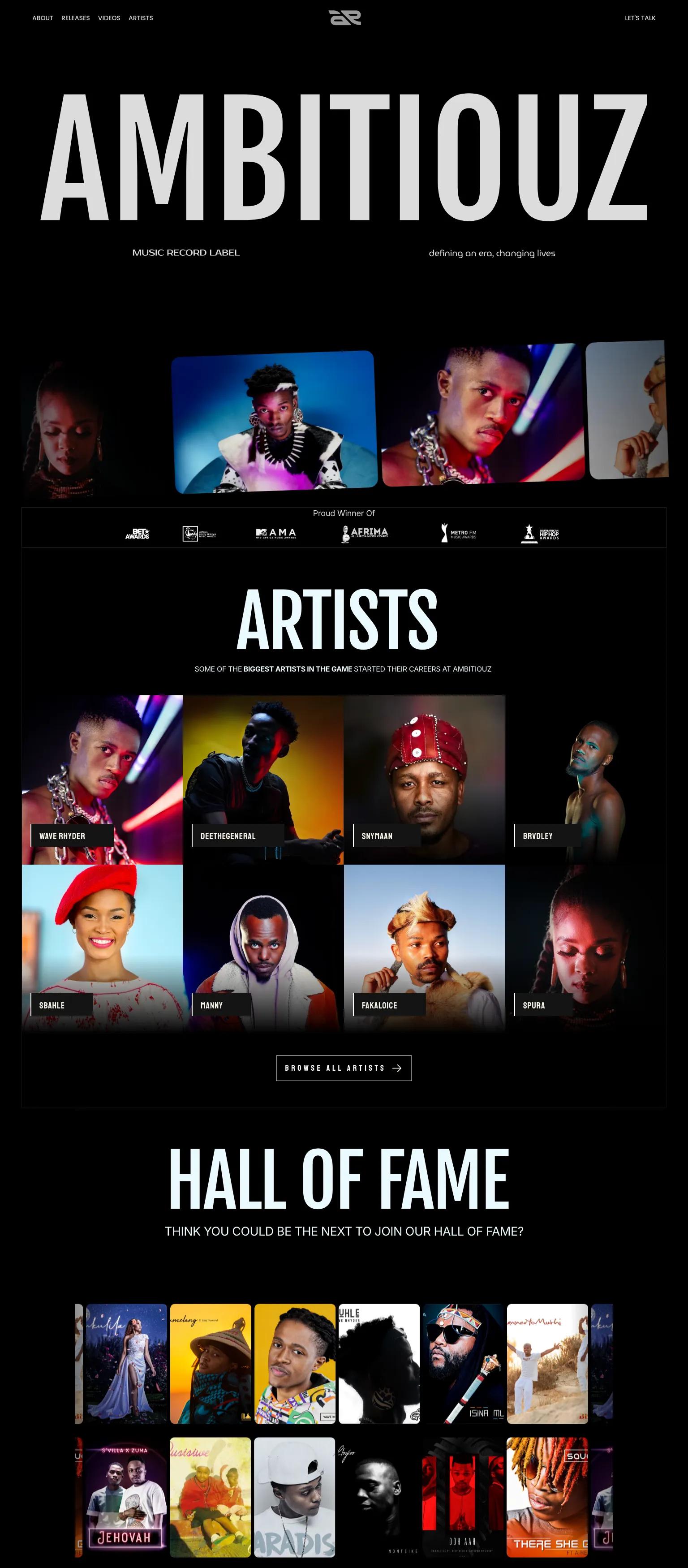 Ambitiouz Entertainment screenshot