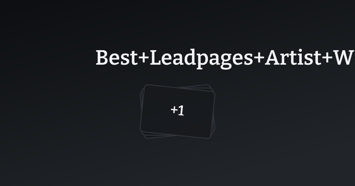Best Leadpages Artist Websites with count