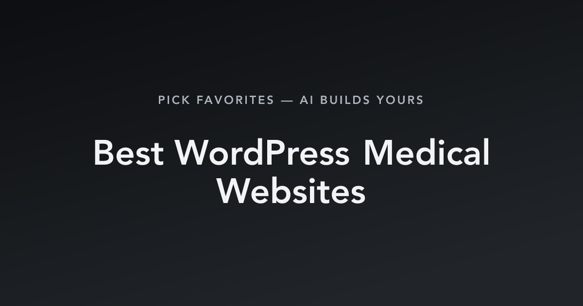 Best WordPress Medical Websites with count