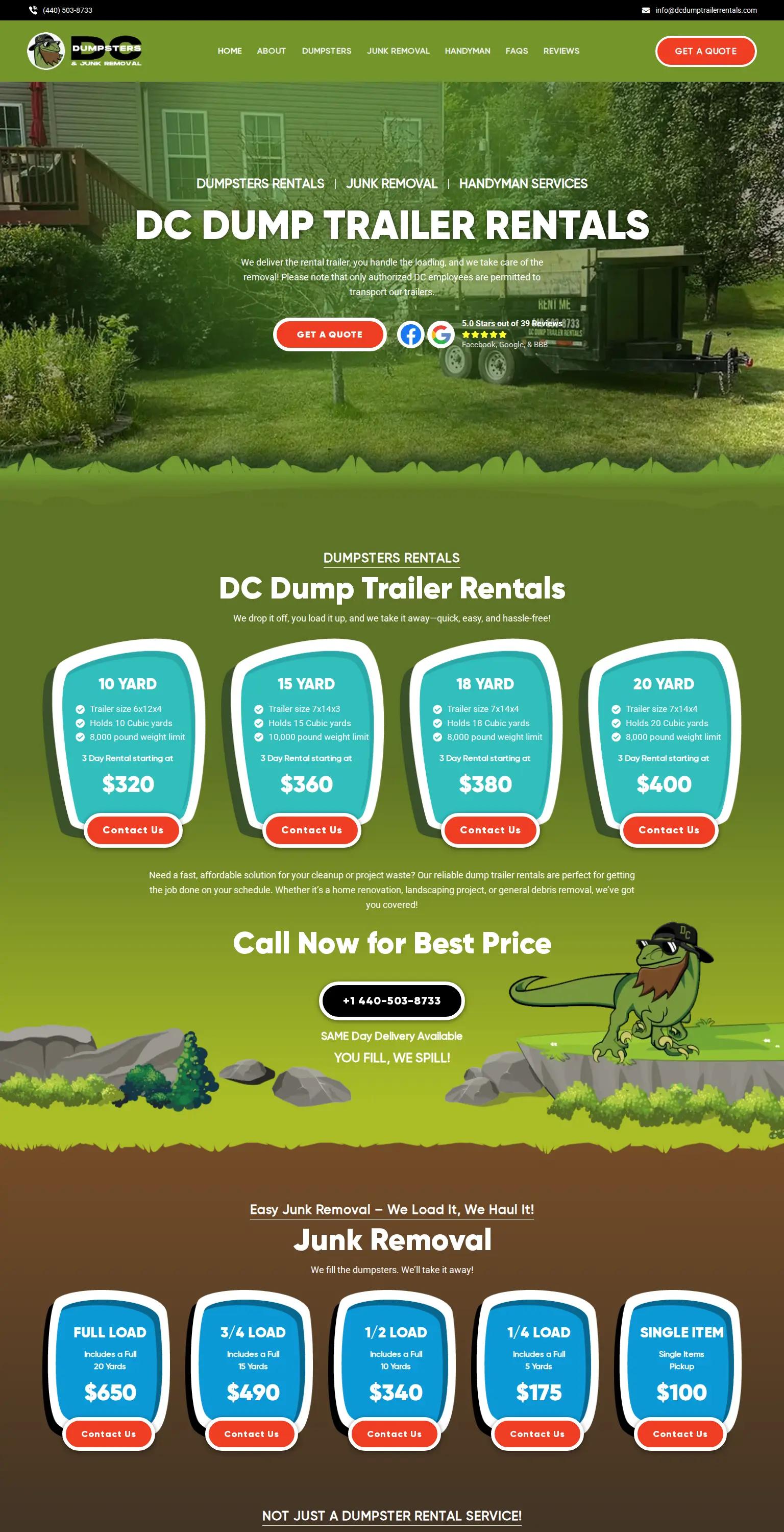 DC Dump Trailer Rentals screenshot