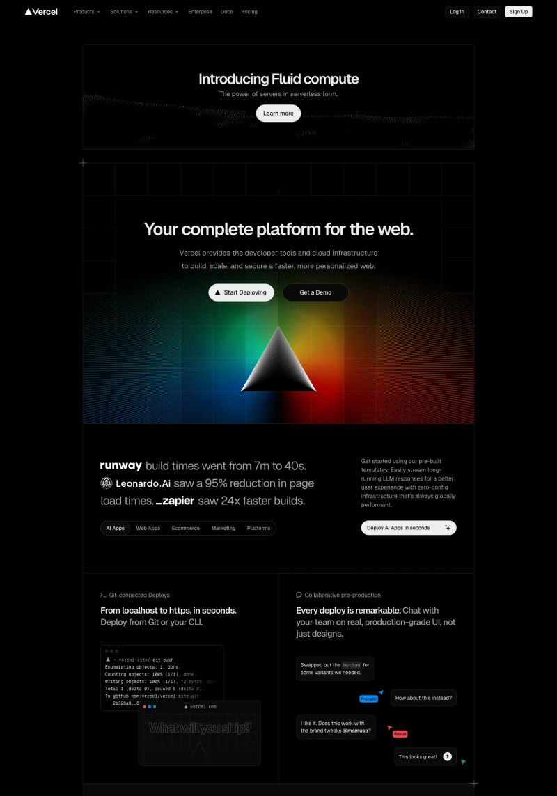 Vercel screenshot