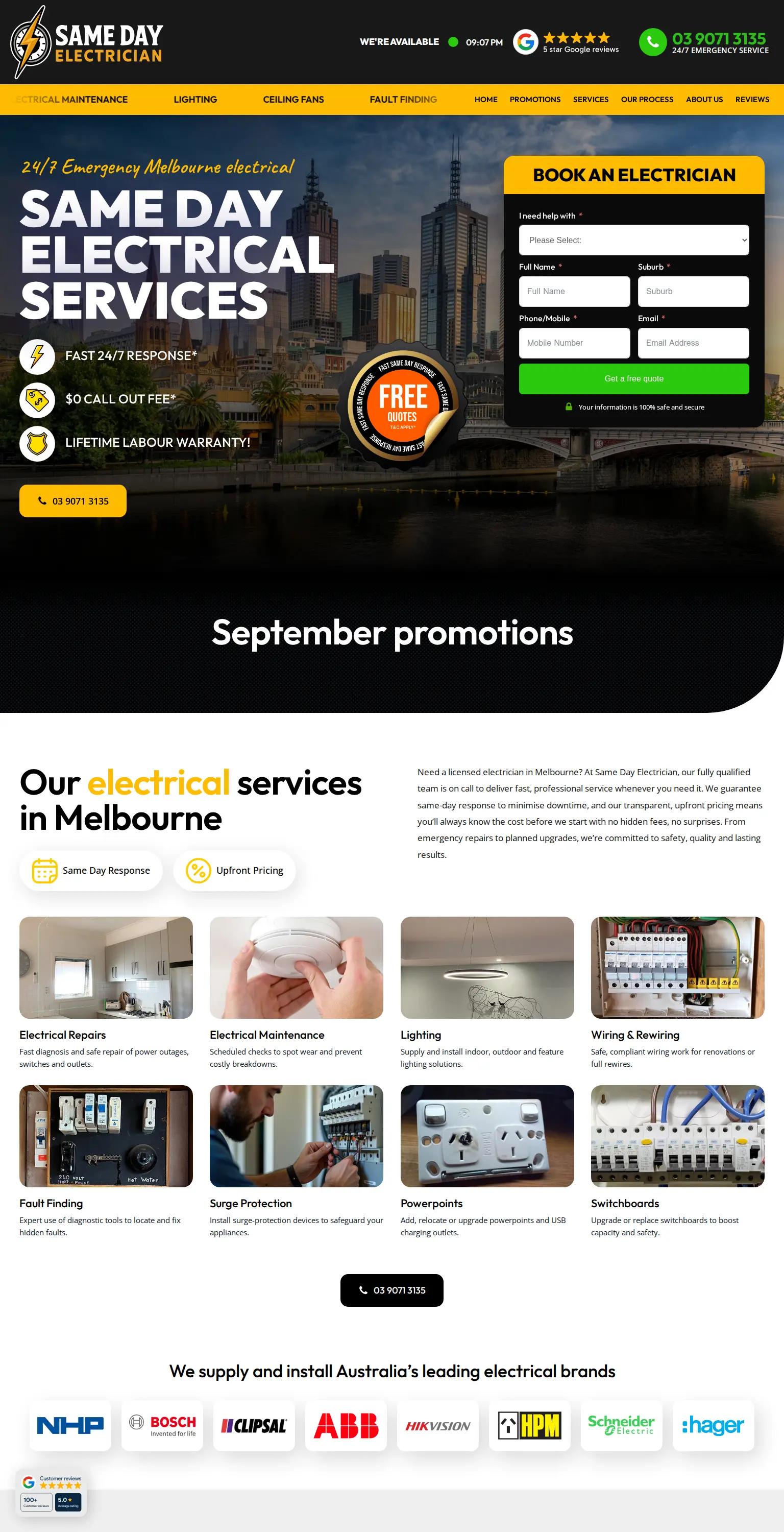 Same Day Electrical screenshot