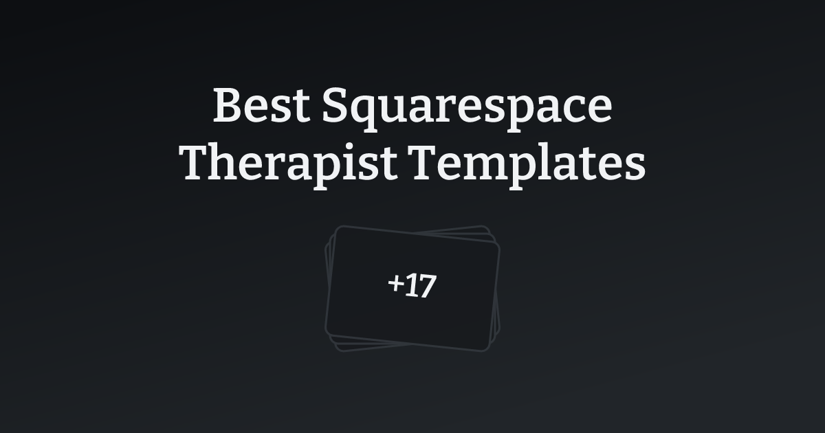 Best Squarespace Therapist Templates with count