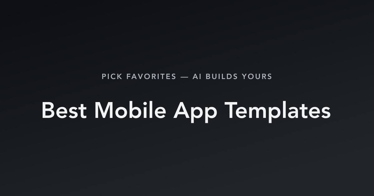 Best Mobile App Templates with count