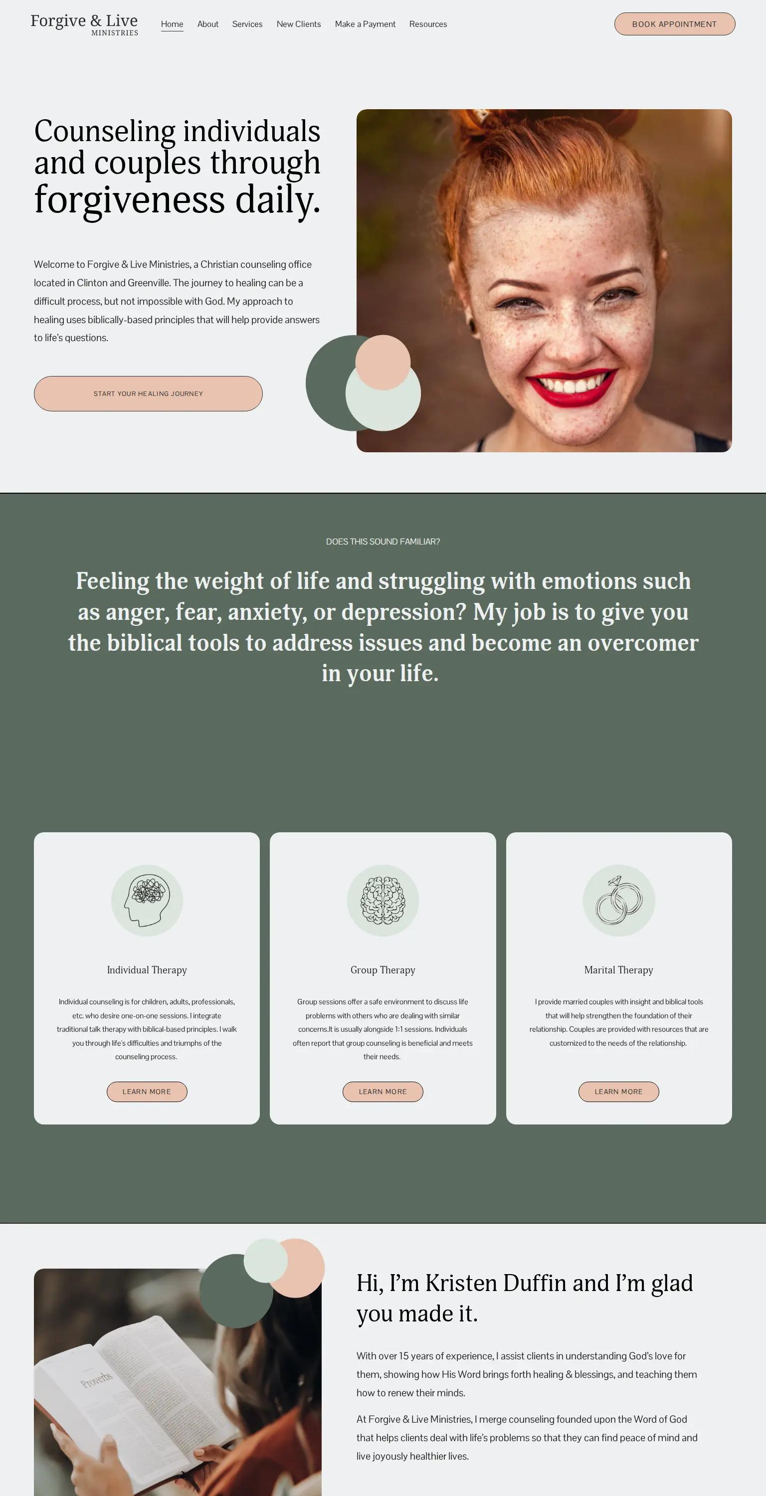 Forgive & Live Ministries screenshot