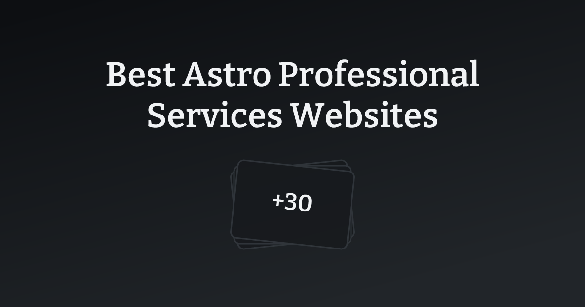 Best Astro Professional Services Websites with count