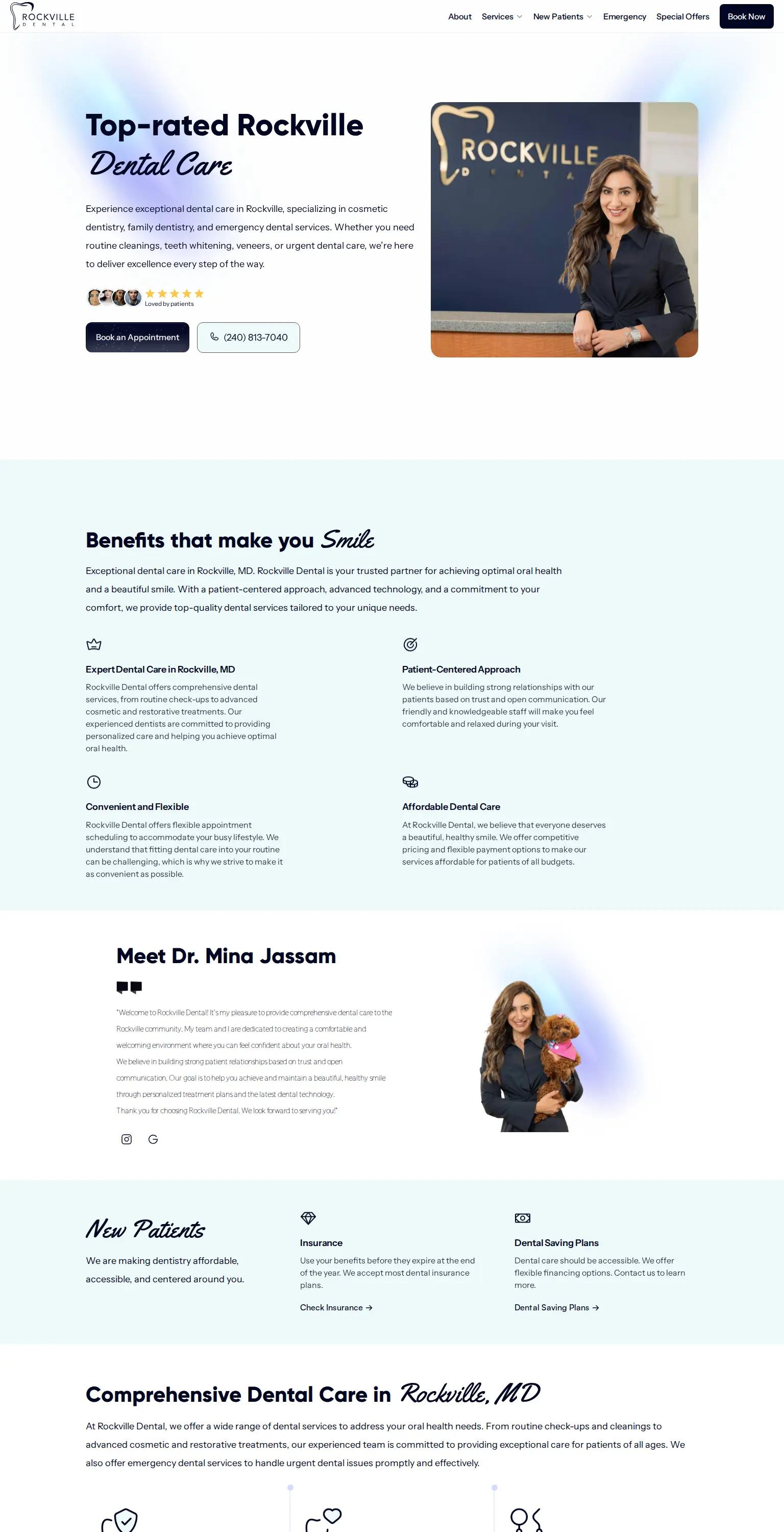 Rockville Dental screenshot