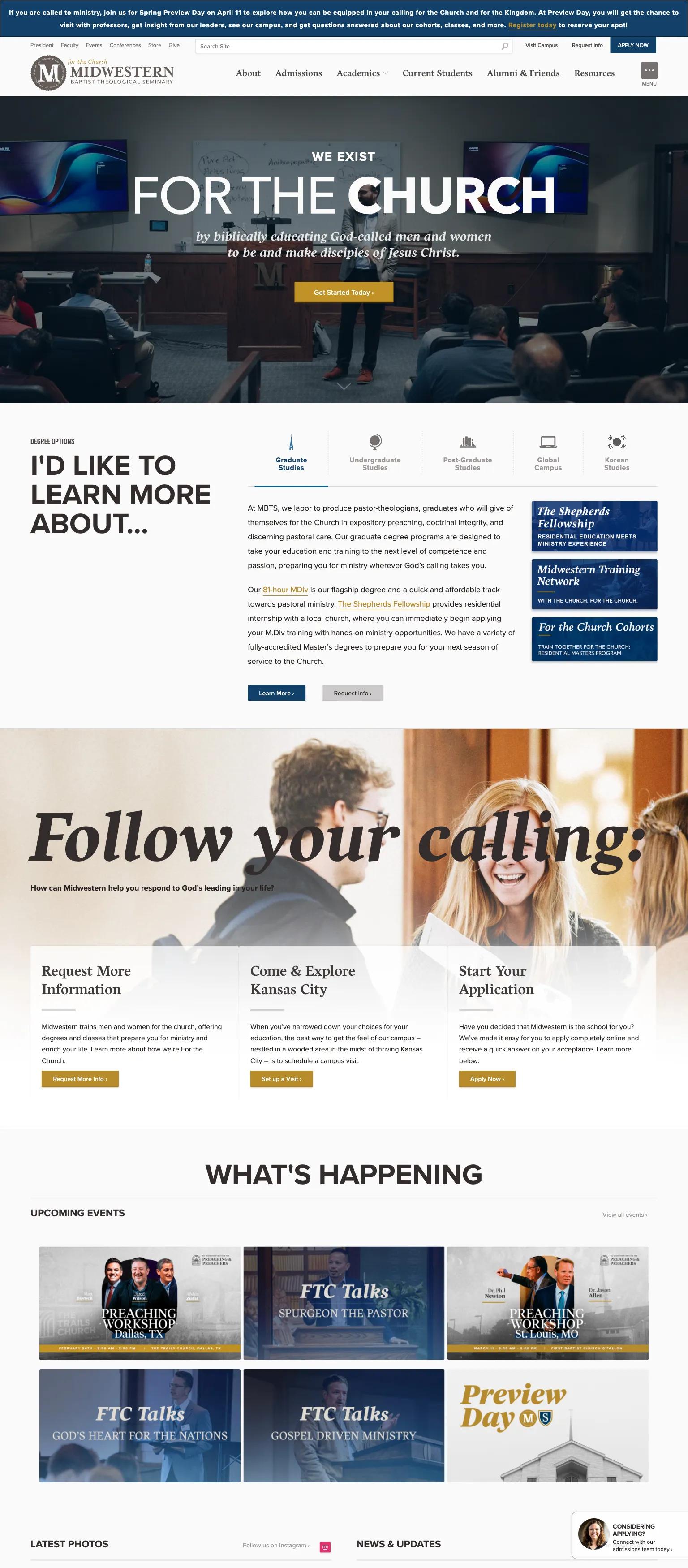 Midwestern Baptist Theological Seminary screenshot
