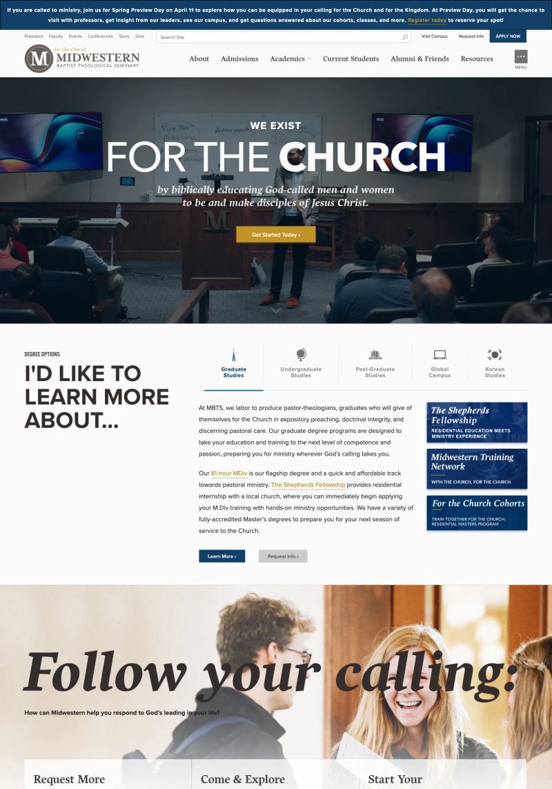 Midwestern Baptist Theological Seminary screenshot