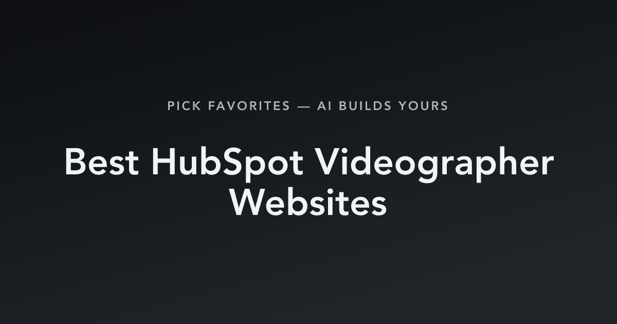 Best HubSpot Videographer Websites with count