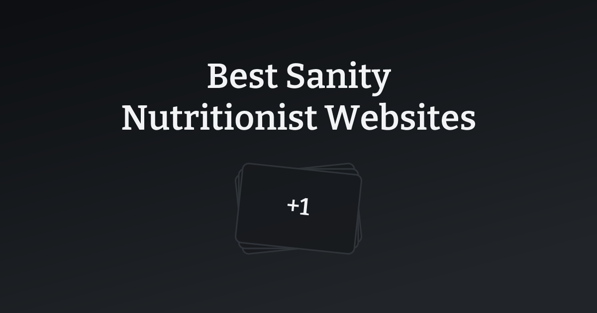 Best Sanity Nutritionist Websites with count
