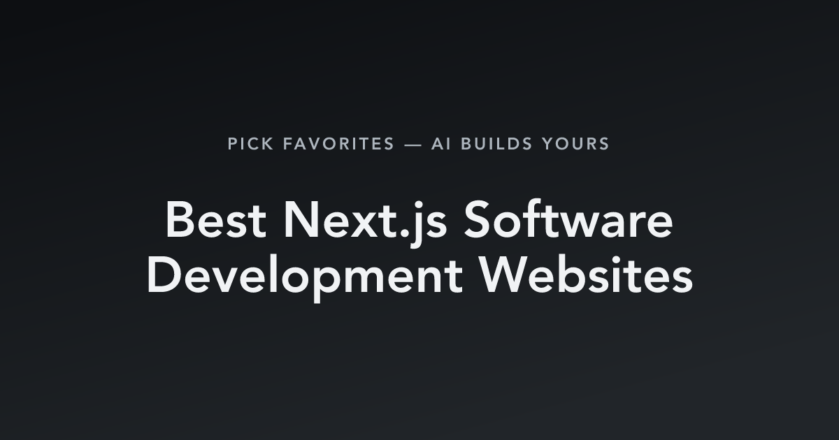 Best Next.js Software Development Websites with count