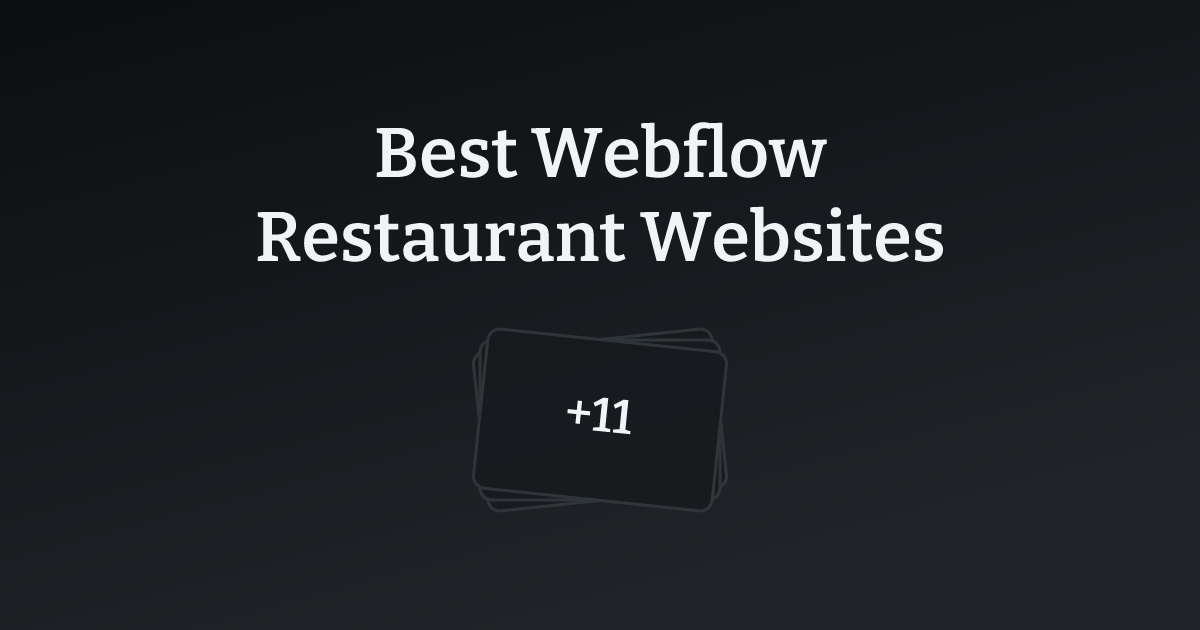Best Webflow Restaurant Websites with count