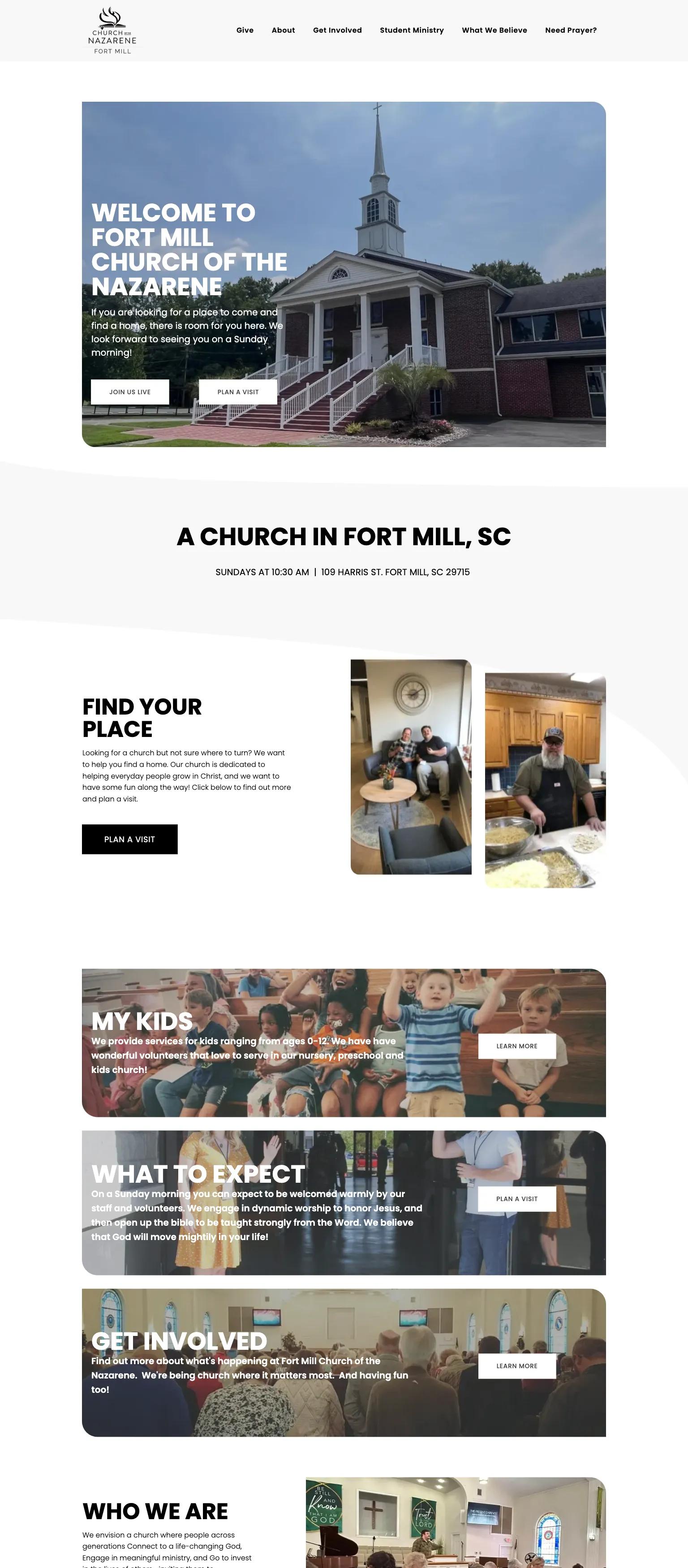 Fort Mill Church of the Nazarene screenshot