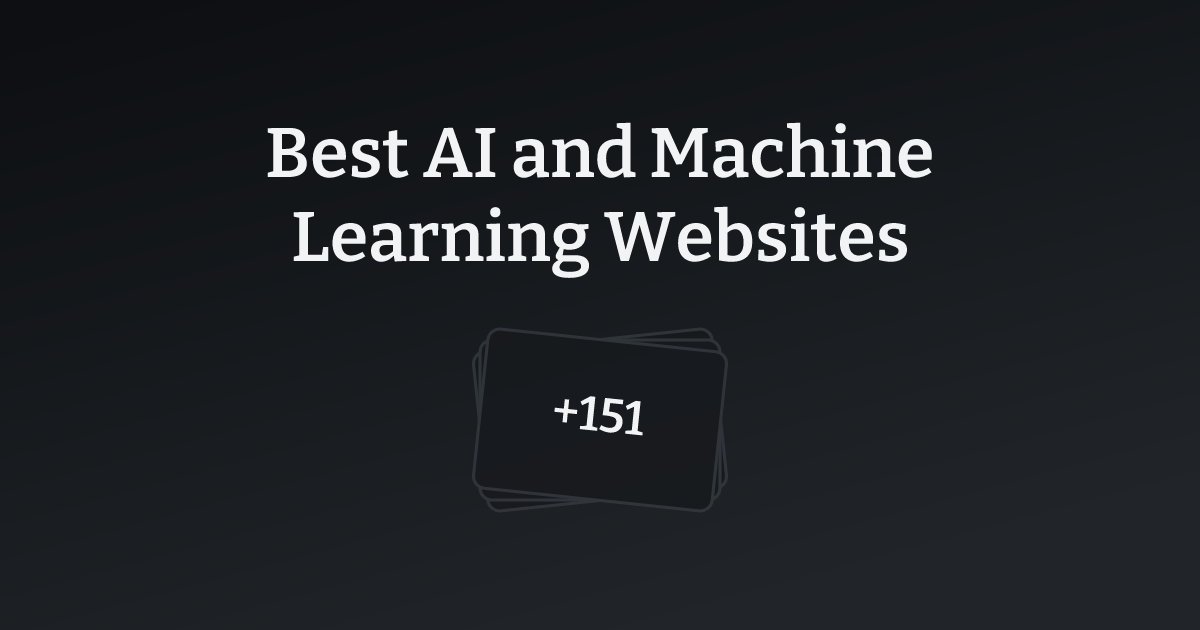 Best AI and Machine Learning Websites with count