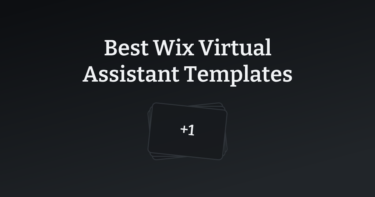 Best Wix Virtual Assistant Templates with count