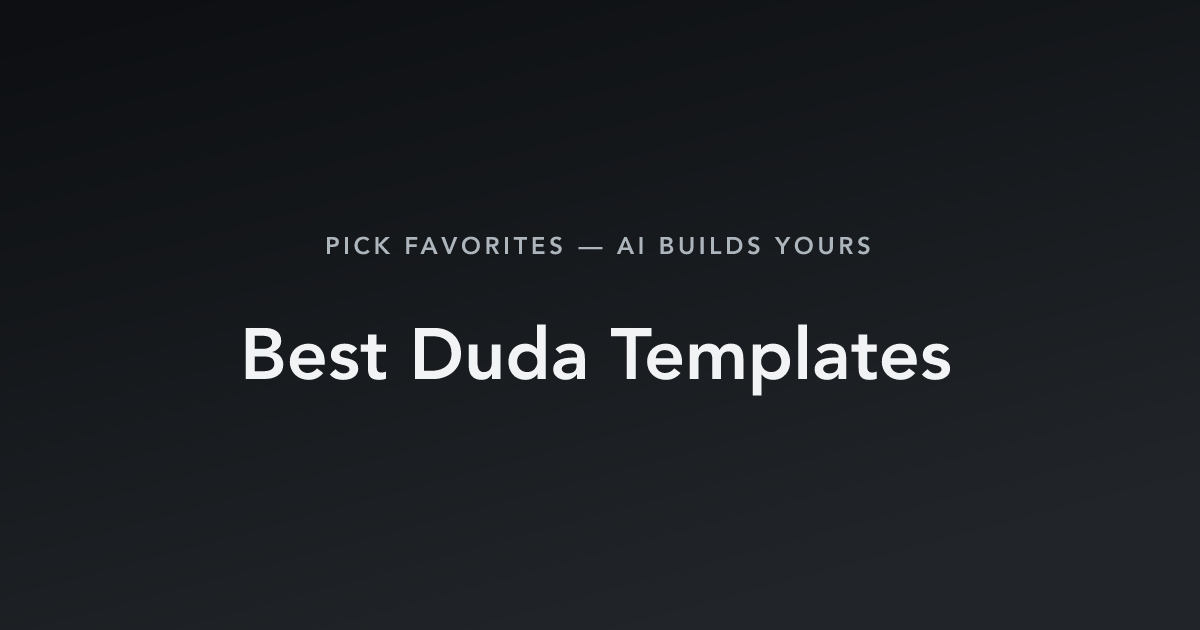 Best Duda Templates with count