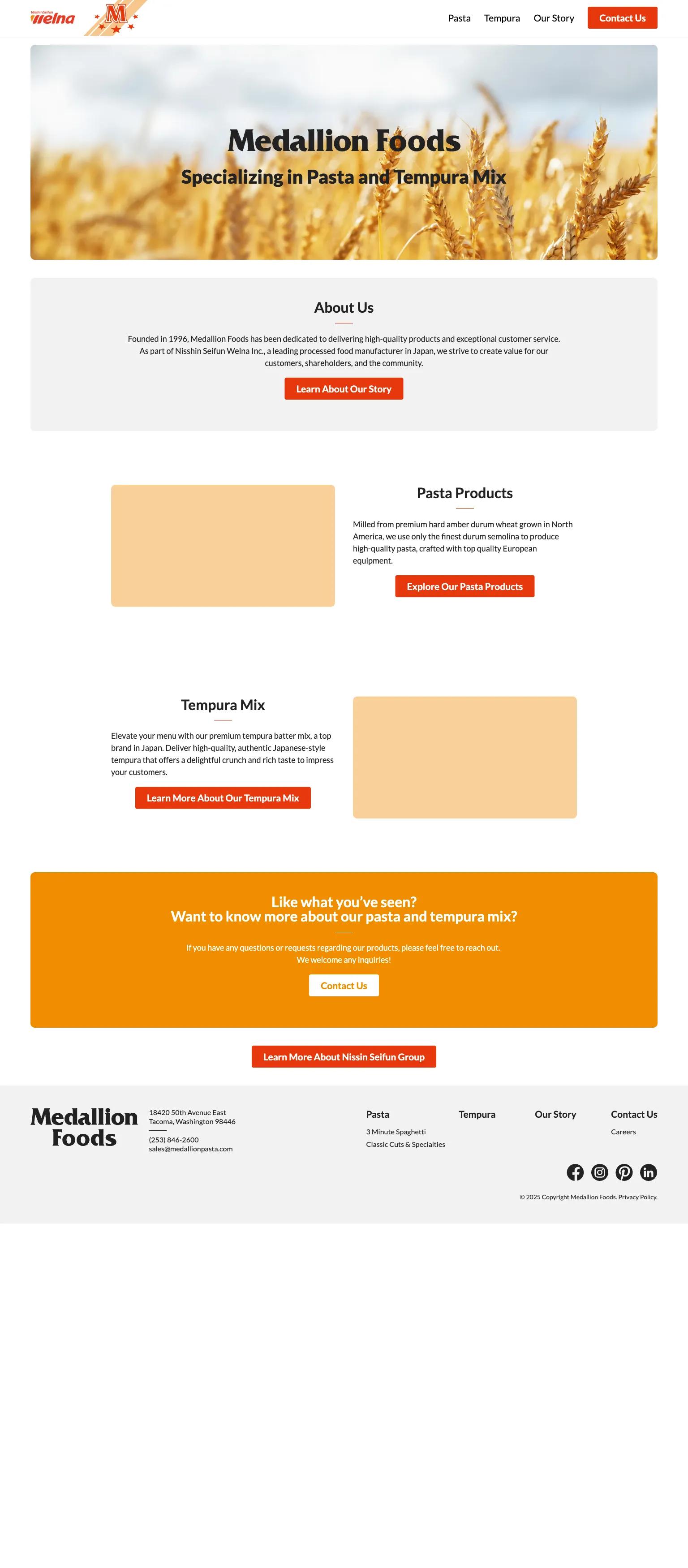 Medallion Foods screenshot