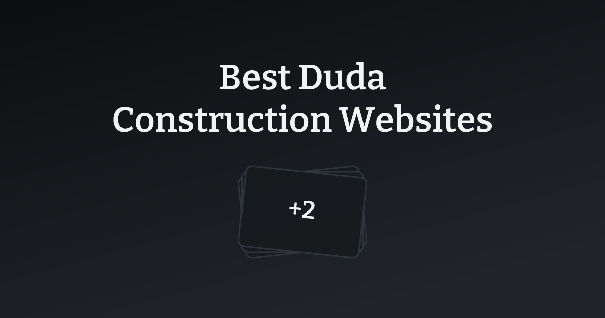 Best Duda Construction Websites with count