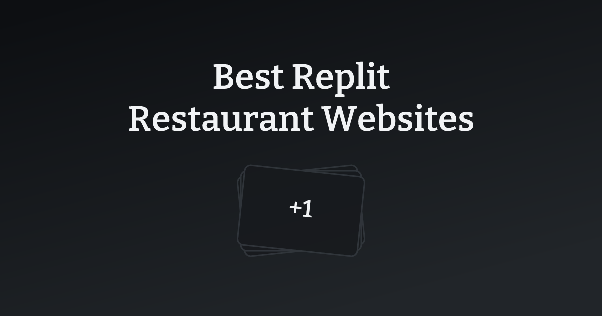 Best Replit Restaurant Websites with count