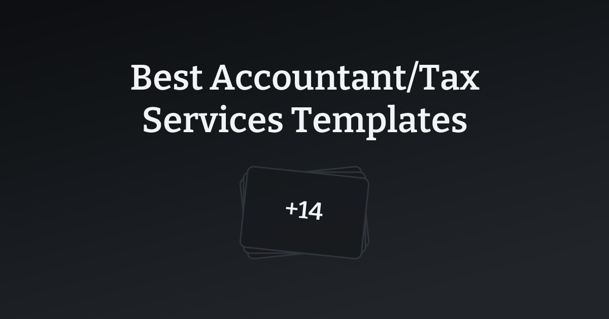 Best Accountant/Tax Services Templates with count