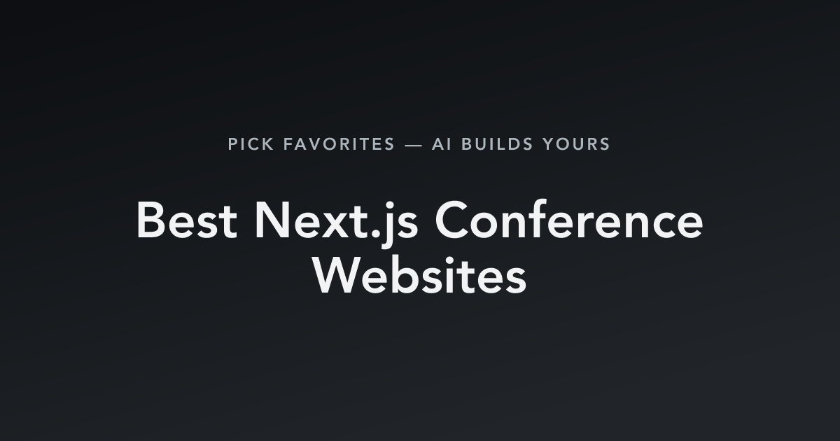 Best Next.js Conference Websites with count