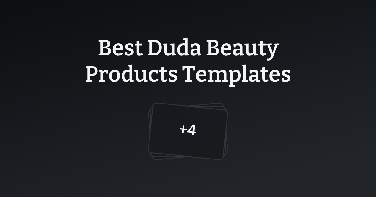 Best Duda Beauty Products Templates with count