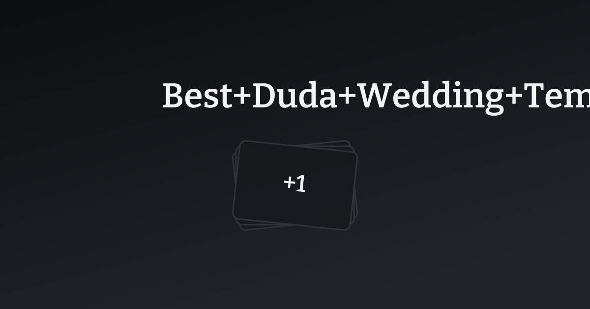 Best Duda Wedding Templates with count